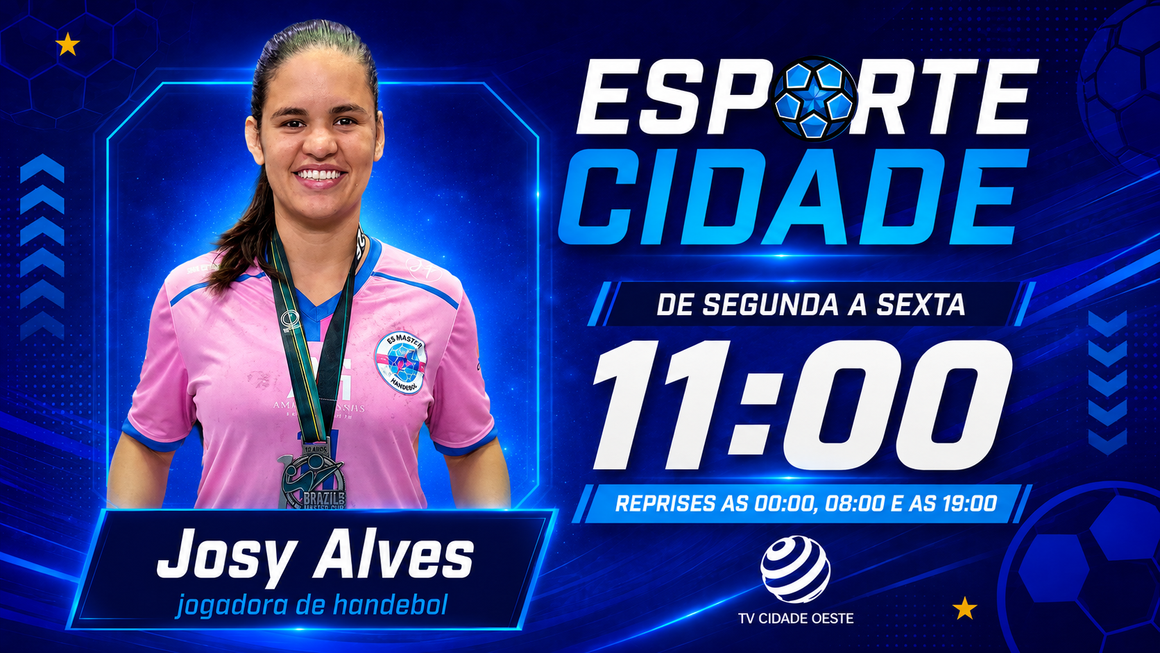 Josy Alves é a convidada especial do Esporte Cidade desta quinta-feira